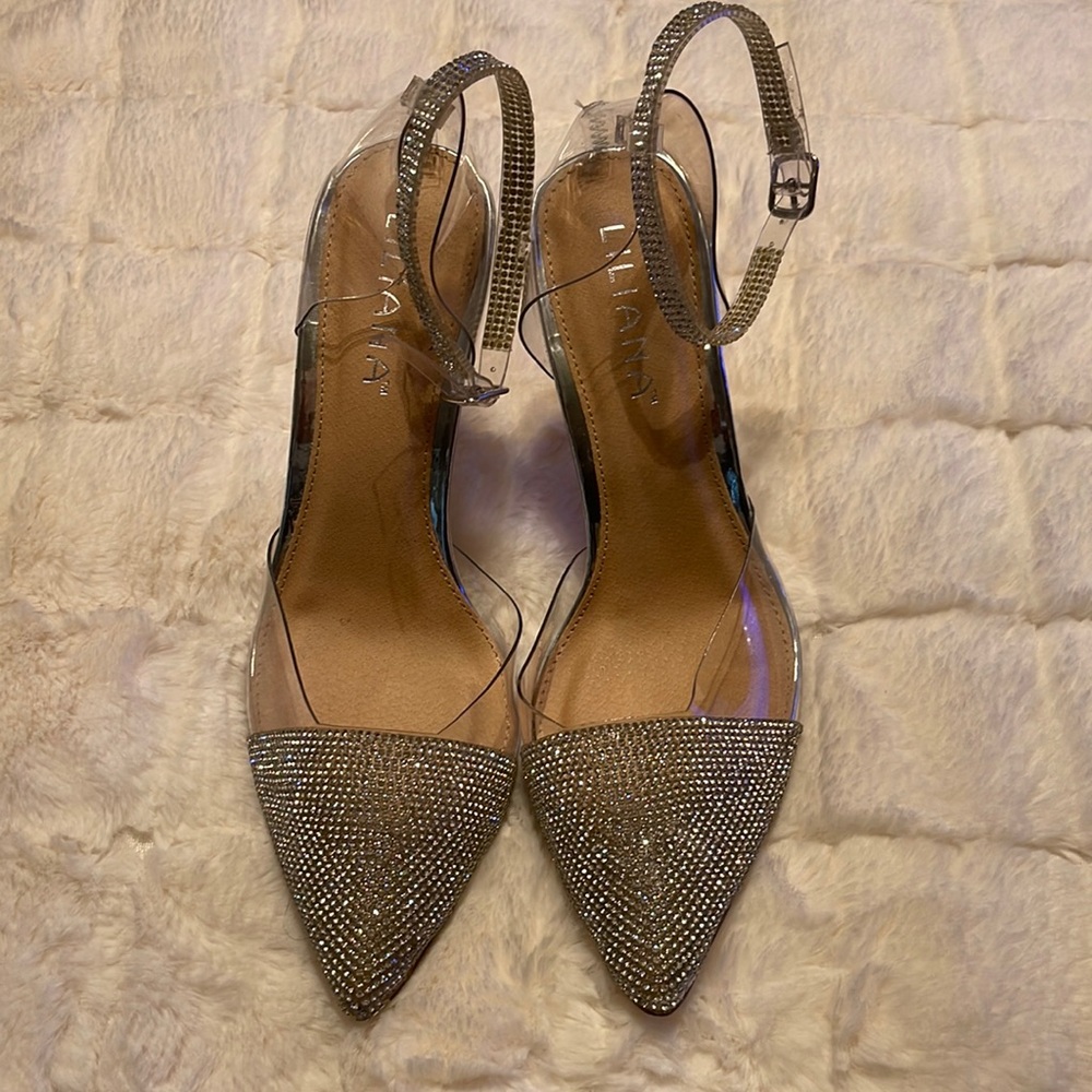 Clear Rhinestone Heels